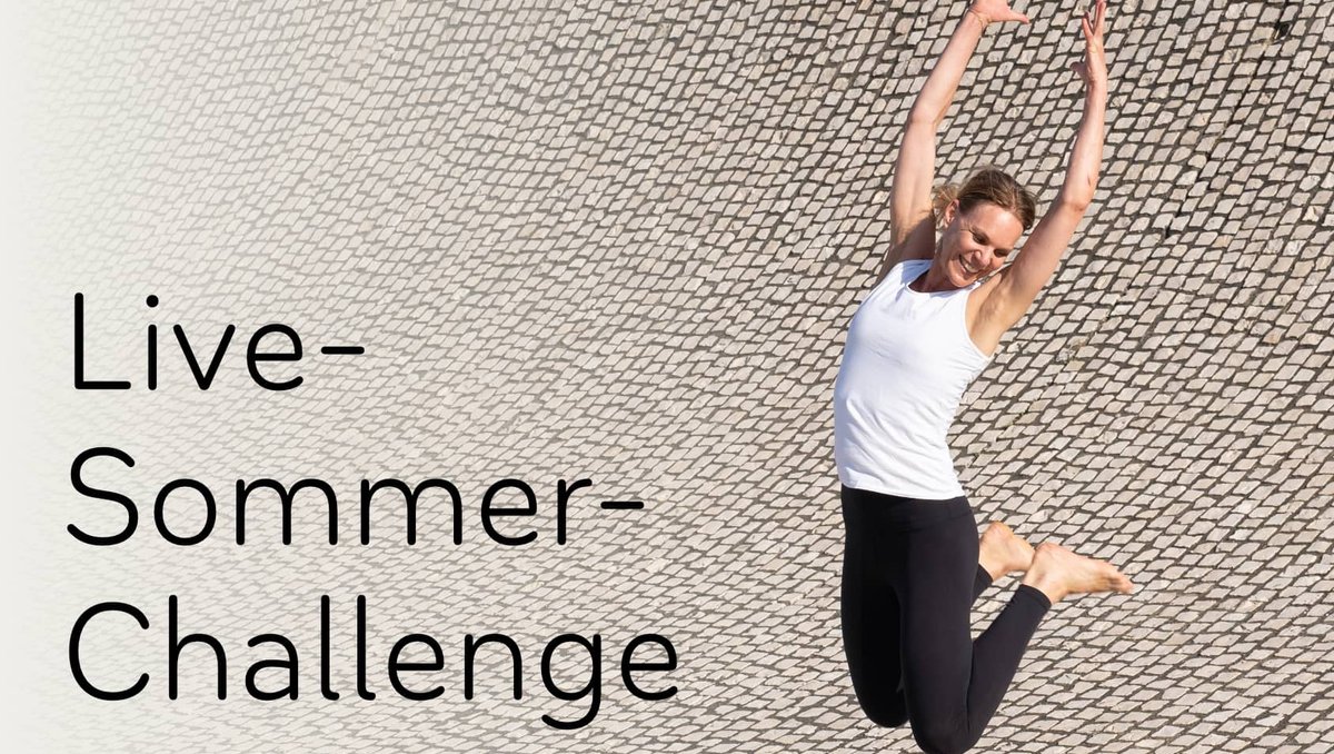 Die ultimative YOGAMOUR Live-Sommer-Challenge »Voll und ganz«
Dein Körper, dein Yoga - von 16. bis 20. August 2023

Der Link zum Stream kommt per 💌 Newsletter. Trag' dich jetzt ein eepurl.com/dpZr8v

#yogachallenge #onlineyoga #liveonlineyoga