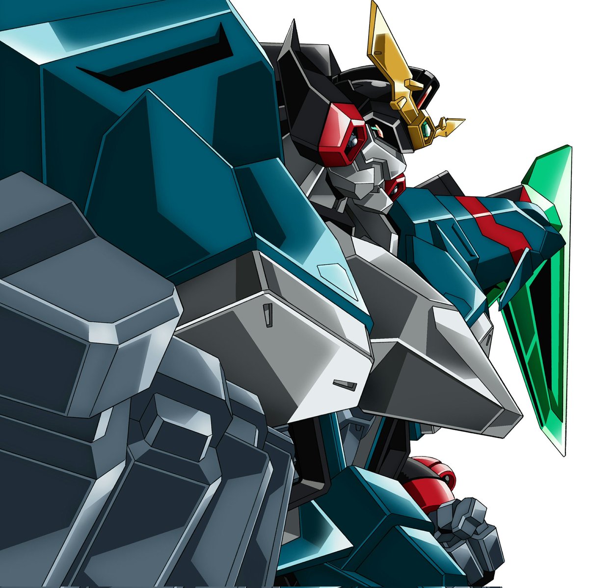 robot mecha no humans solo white background green eyes v-fin  illustration images