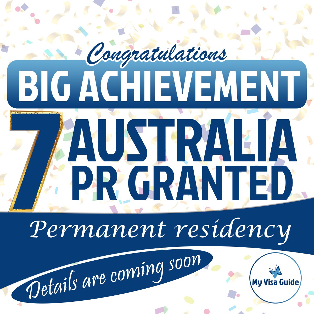 MyVisaGuide's tweet image. Congratulations 
We feel very proud to announce that today 7 PR of Australia have been granted due to the hard work of team MVG
MVG
+91 9235700008
Aus.
+61-416582024
#australiastudypermit #AustraliaPR #student #UKStudentVisa #canada #australia #sydneyaustralia #canadaimmigration
