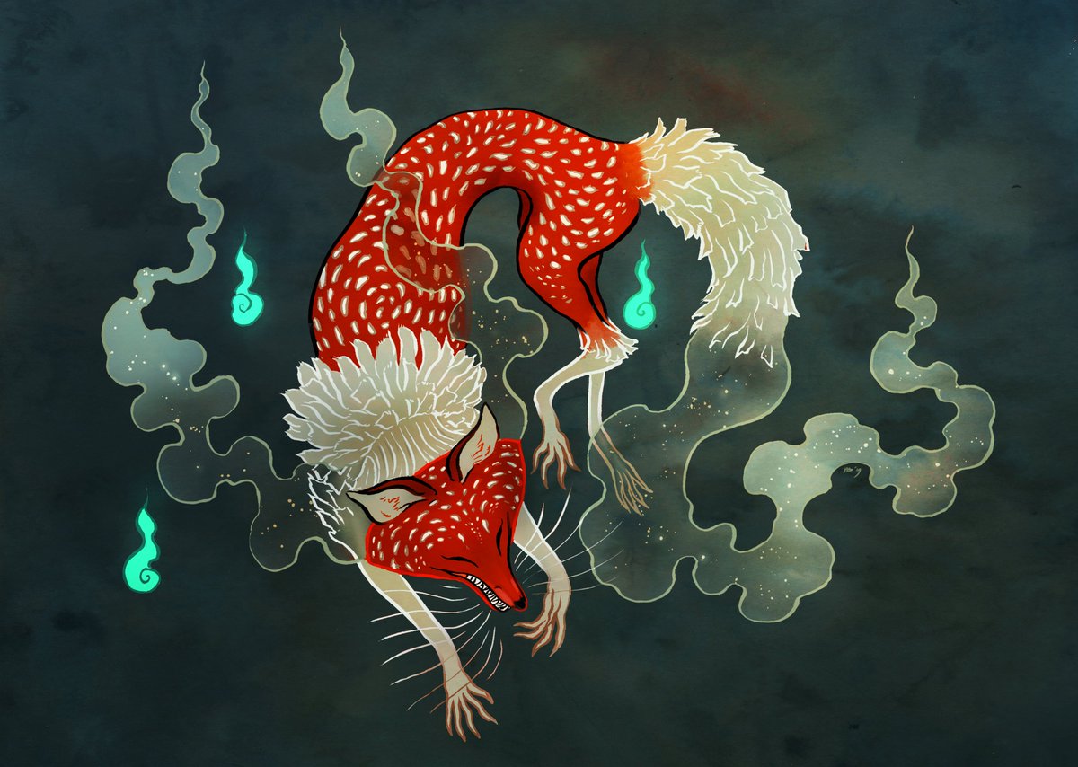 「Friend of my Amanita fox :} 」|💀🐺🌱ArtofMaquenda🍄👹🩸のイラスト