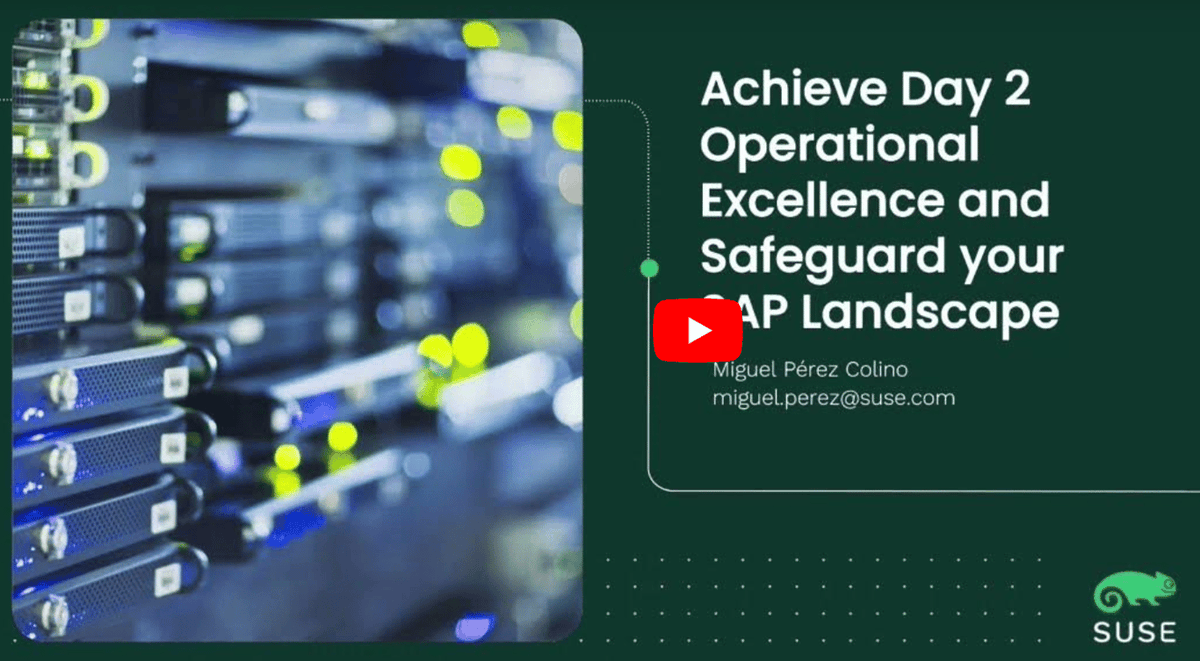 deepaksharma_18's tweet photo. Join #SUSE experts and learn how to maintain large-scale critical #SAP environments in a secure and predictable manner, enhance operational efficiency and gain intelligent insights beyond your initial implementation. 👉 

#SUSEChampions https://t.co/XHLcxsI98A https://t.co/M9lrj2eLFY