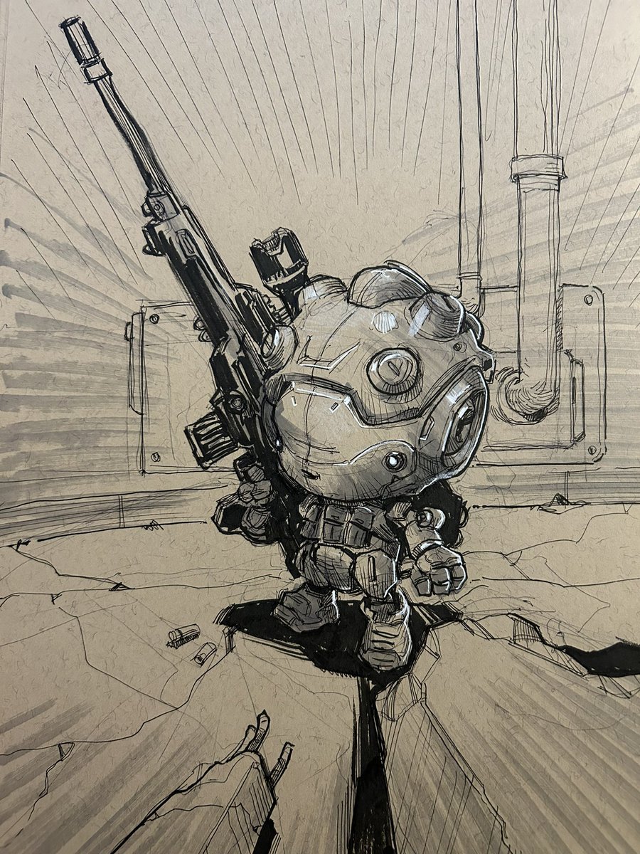 Cute little sniper bot