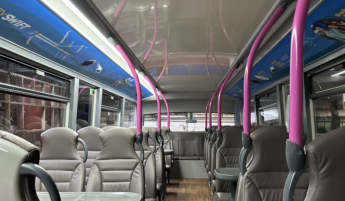 alexhornbyrail's tweet photo. Reviewing progress here @MidBluebird this morning where the transformation ahead of our #CitySwift launch - for our X36/X37 routes between Glasgow, Falkirk &amp; Stirling - is well underway. https://t.co/EJSKgEaHdk