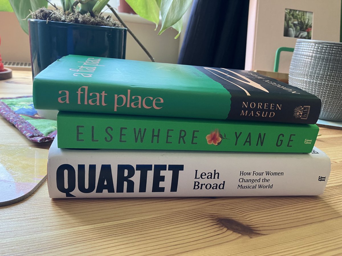 Holiday reading by three of my very favourites ⁦@NoreenMasud⁩ ⁦@YanGeMay⁩ ⁦@LeahBroad⁩ #readwomen #reading #summerreads