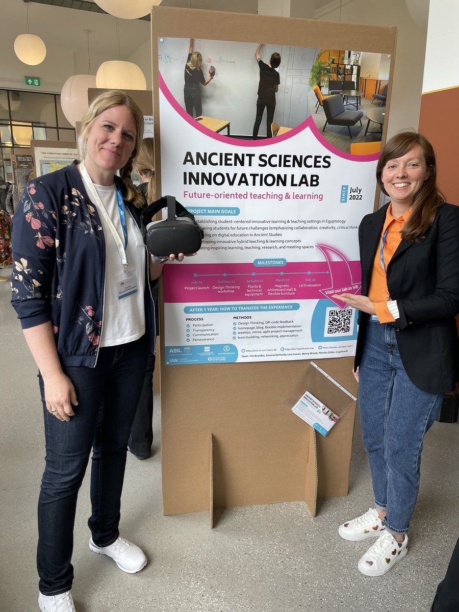 Thank you for the great interest and feedback at our @asil_mainz poster presentation 👏 visit our 3D tour also on our website: asil-en.uni-mainz.de/ice-13/ 
#ice2023 #raumlabore #lernraumarchitektur #egyptology #innovativeteaching