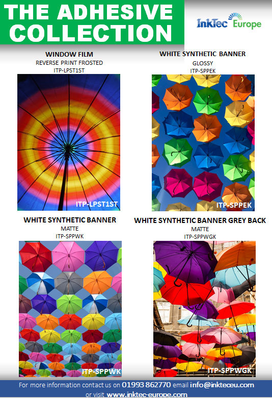 InkTecEurope1's tweet image. 👉Check out the Adhesive Collection from InkTec...👈

A range of banners, films and wall coverings with a variety of different adhesive options including self adhesive media.

Find out more in our video: youtu.be/fQMTJ256m7E

#Media #LargeFormatMedia #InkTecEurope #InkTec