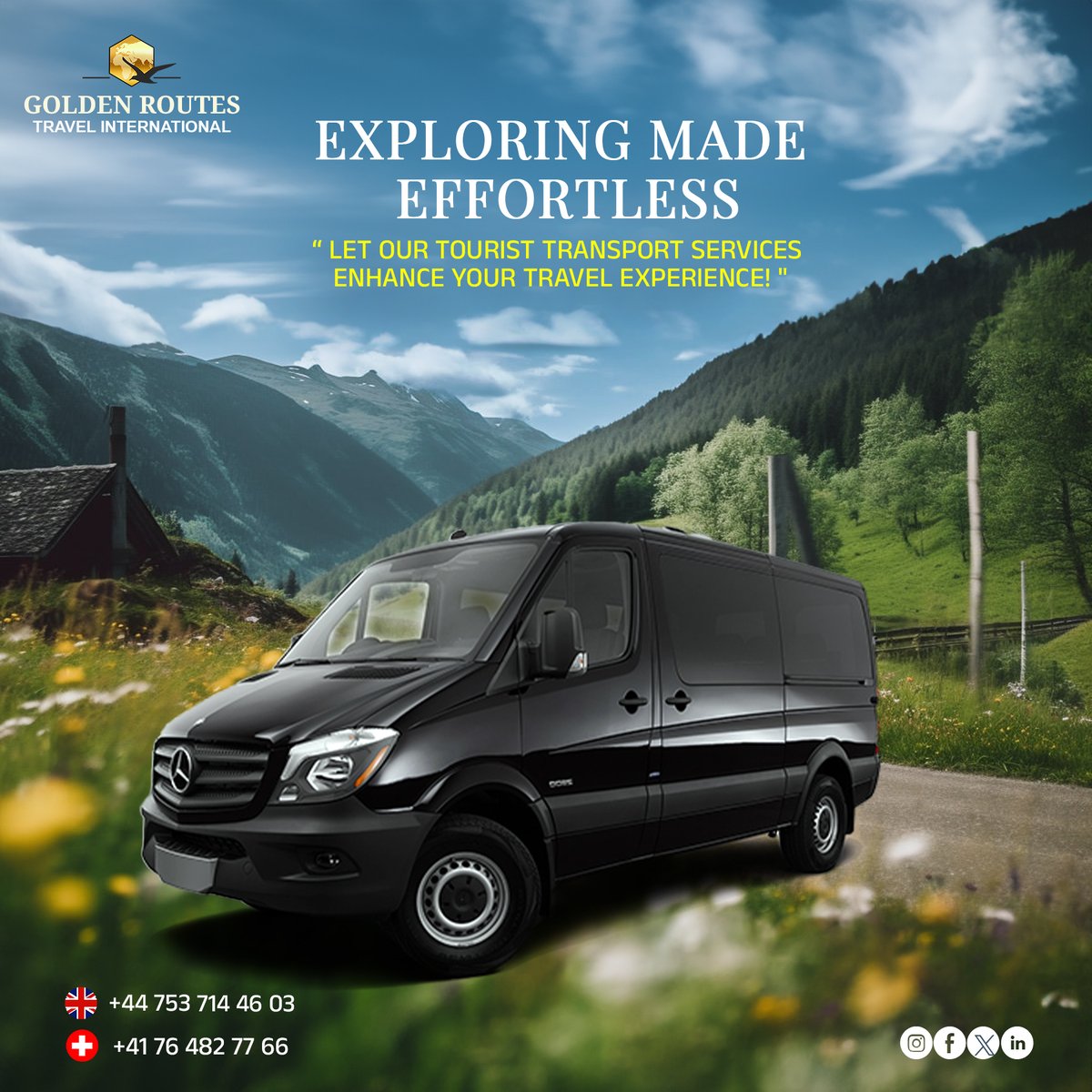 Goldenroutespvt's tweet photo. #Exploring Made Effortless: Let Our Tourist Transport Services Enhance Your Travel Experience!

For more details, feel free to call us
office@goldenroutes.uk
+41 76 482 77 66

#transferservice #transfer #portugal #transfers #tour #grouptravel #familyholiday https://t.co/UgIMDUnanf