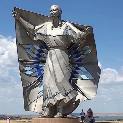 She’s beautiful! It hasn’t received much publicity, but this fifty-foot sculpture was unveiled recently in South Dakota. It’s called “Dignity,” and was done by artist Dale Lamphere to honor the women of the Sioux Nation. Don’t skip this without leaving a heart on Indigenous day.