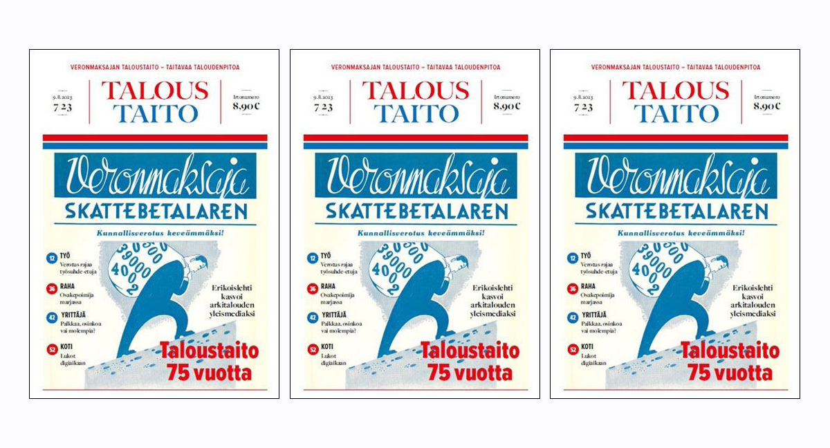 Veronmaksajat's tweet photo. Kannattaa lukea elokuun @Taloustaito-lehti, nuorekas 75-vuotias! Mukana #työsuhde-edut, #verotuksenoikaisu, #hallitusohjelma n veromuutokset, #yrittäjä n #palkka vai #osinko, #rahataito ja tietysti #verojuristivastaa 👉https://t.co/YQNjwH285f https://t.co/4hBSguzrik