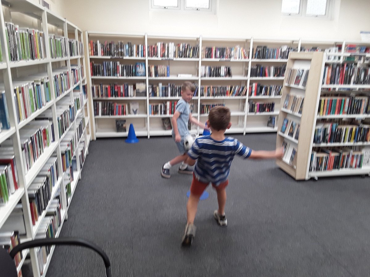 WFlibraries's tweet photo. Our library got taken over today with a sports session. We had basketball, football, table-tennis, frisbee and more. Thank you to @FrickleyAthlet1 for running it. #SouthElmsallLibrary #sports #libraries https://t.co/xURnjD3wVh