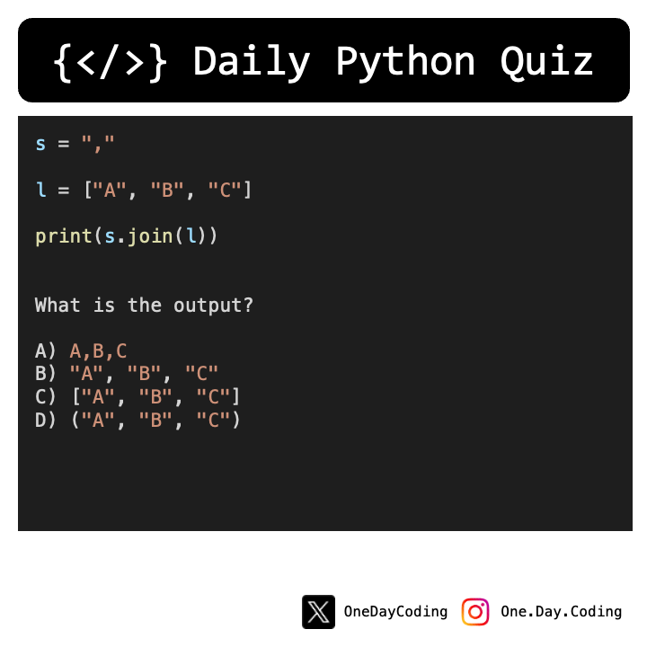 OneDayCoding's tweet image. Comment the output 🧑‍💻