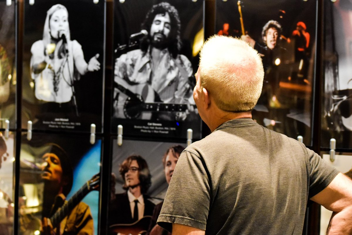 TheBuzzKnight's tweet photo. The Folk Americana Roots Hall of Fame is a treasure at @BochCenter in Boston. Joe Spaulding took us on a tour on Takin A Walk. #listennow #govisit https://t.co/pQfSU0QC2m #bobdylan #jonimitchell #neilyoung https://t.co/QbN7827Tmj