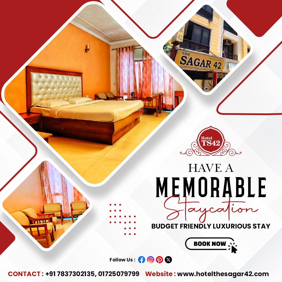 Experience the ultimate budget-friendly luxury staycation at Hotel The Sagar 42! 🏨

🌟Indulge in relaxation and elegance without breaking the bank. 

#LuxuryGetaway #BudgetFriendlyBliss #StaycationVibes #HotelTheSagar42 #EleganceAndComfort #RelaxationRetreat #MemorableEscape