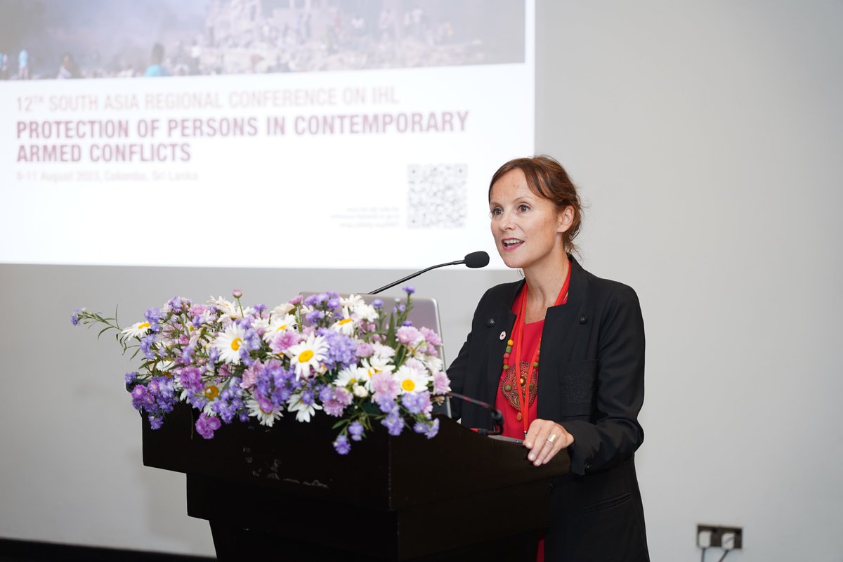ChappazSeverine's tweet photo. Today, @ICRC in Colombo welcomes delegates from South Asia and Iran to 12th South Asia conference on International Humanitarian Law with our co-hosts @MFA_SriLanka. Looking forward to vibrant discussions on "Protection of persons in contemporary armed conflicts" #IHL #SriLanka https://t.co/kOyS9LWTgq