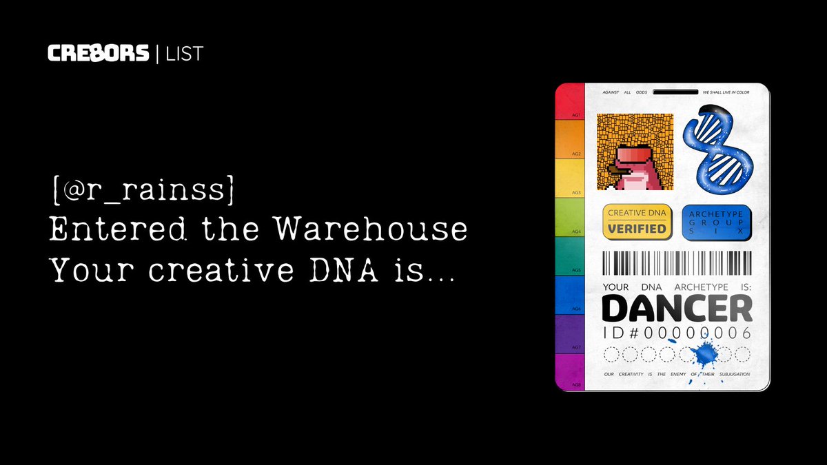 Welcome <a href="/r_rainss/">Rains ☔️</a> 
 
Your application for <a href="/cre8orsNFT/">Cre8ors</a> has been accepted.