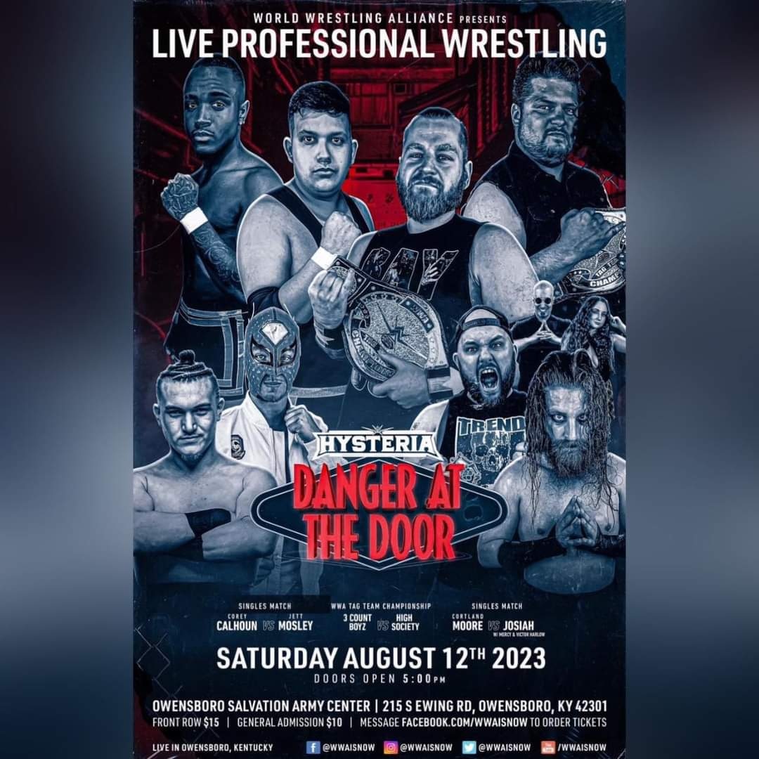TylerHawkinsWWA's tweet photo. @WWAISNOW is back in Owensboro, KY! This card is already stacked and there's sure to be more crazy matches! #wwaisnow #Owensboro #ky https://t.co/zauzbdOmiR