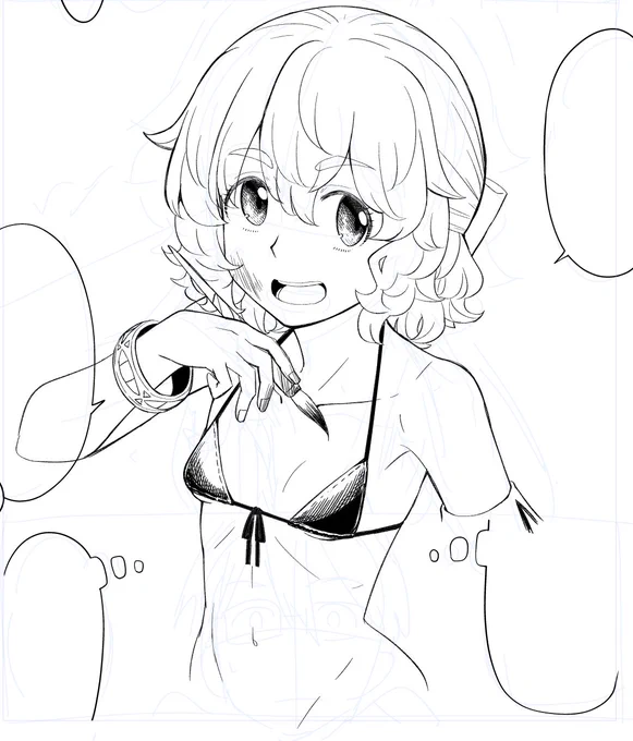 コマよりも下の方まで描いちゃったので供養
