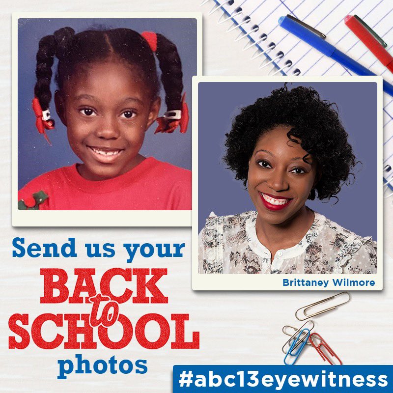 ABC13Brittaney's tweet photo. Who’s that girl with the red bows? 👀Just 5-year-old me. Ha! Wishing everyone an awesome school year as our area districts get back at it. All month long, we’re featuring stories from the campuses where some of us went to school in the Houston area. I’ll be @katyisd next week! ❤️ https://t.co/QoFOOhNwyl