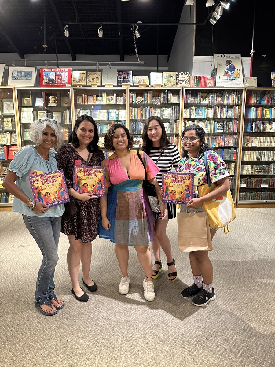 Attended yesterday’s book launch of @itisavni author/illustrator’s debut picture book MY BOLLYWOOD DREAMS - go get your signed copy from @BooksofWonder ! A gorgeous book and so much fun to read - it’s like a Bollywood movie in a book! #bombaytalkies #desibooks #Bollywood