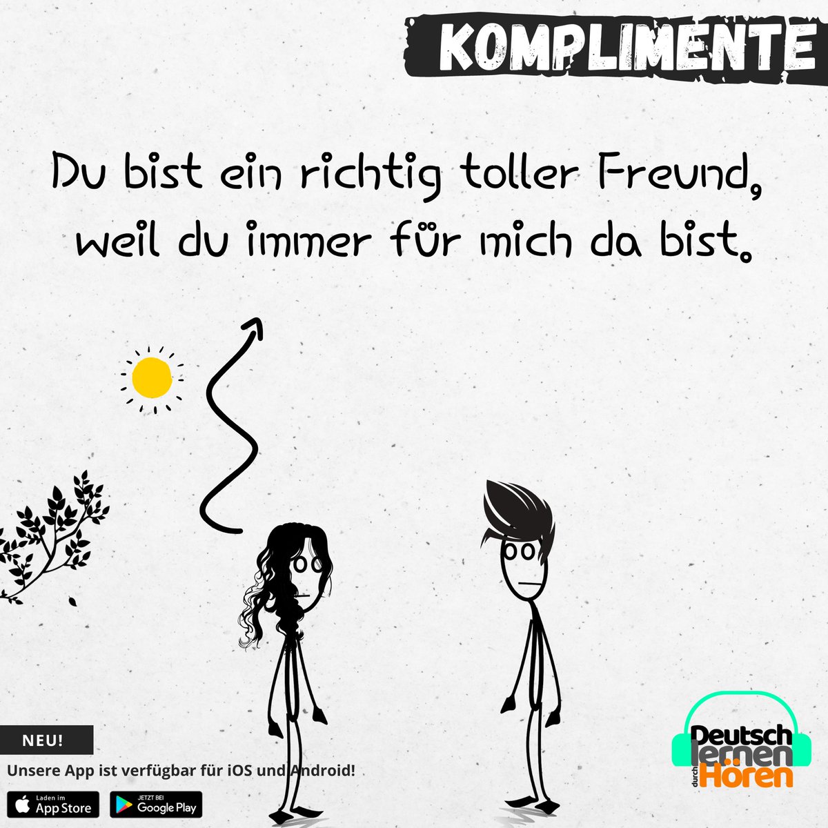 DE_DldH's tweet photo. https://t.co/SgDlQsGOcX
Unsere App ist für IOS und Android verfügbar.
Jetzt downloaden.
„Deutsch lernen durch Hören“
#IOS_DldH
#ANDROID_DldH
#appDldH
#App_DeutschlernendurchHören
#nützlichewörter
#einfachdeutschlernencom
#verbentrainer
#verbentrainer_dldh
#dldh https://t.co/416k6RoAgU