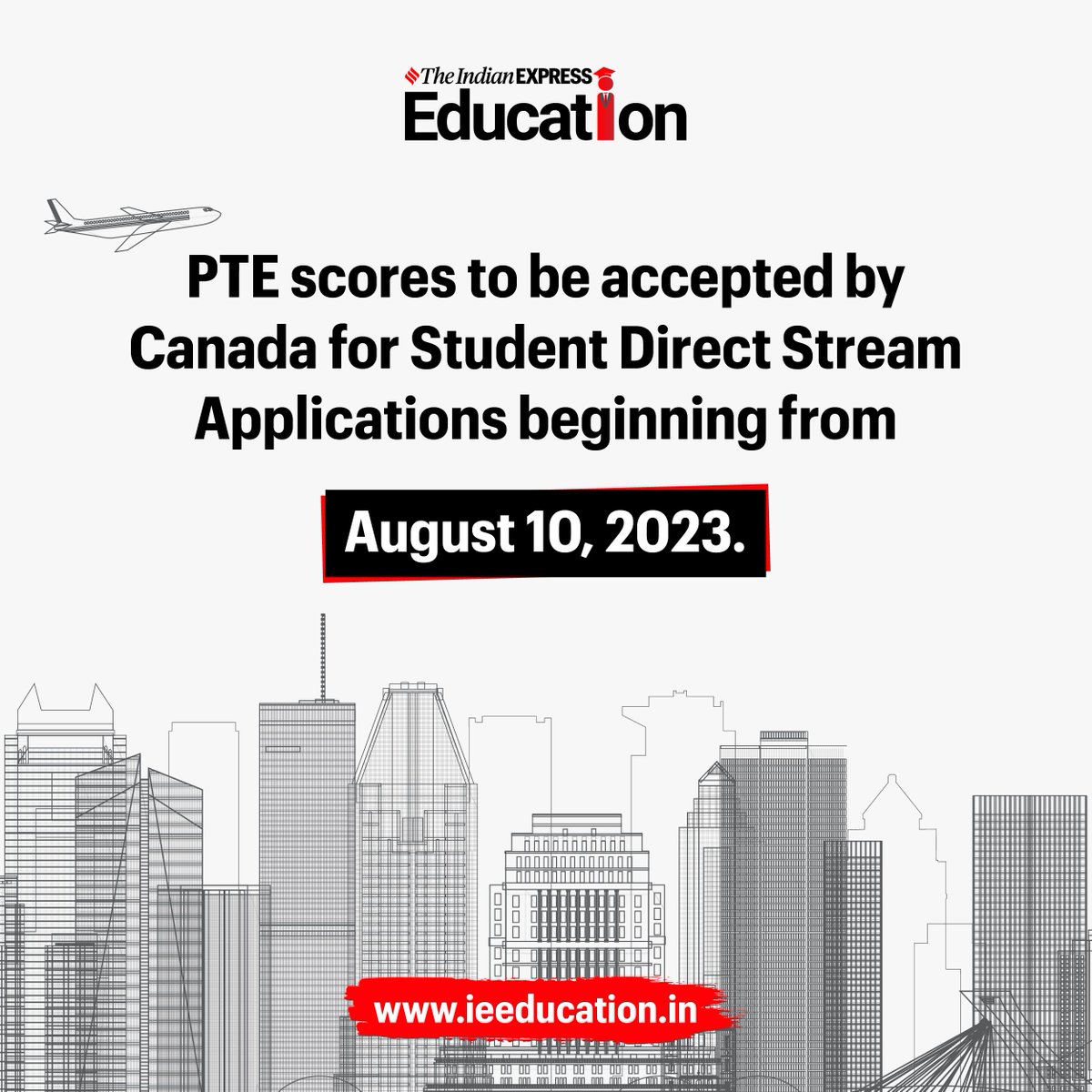 ie_education's tweet photo. Effective August 10, 2023, Canada will now recognize PTE scores for Student Direct Stream Applications.  The Student Direct Stream (SDS) is a streamlined visa processing program offered by Immigration, Refugees and Citizenship Canada (IRCC). 

More: https://t.co/G1S6IUORPt https://t.co/EEclVv611t
