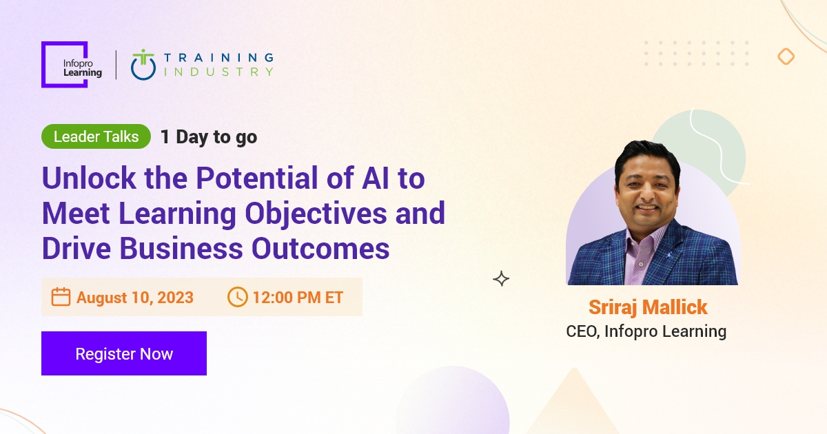 InfoproLearning's tweet photo. Tomorrow, @srirajmallick, CEO of @InfoproLearning, Inc, unveils the secrets of AI in L&amp;D. Get hands-on knowledge about improving efficiency, creating impactful content, and more. https://t.co/t8qznxoOkH

#infoprolearning #unlockpotential #chatgpt  #generativeai https://t.co/NKUbkJrUzi