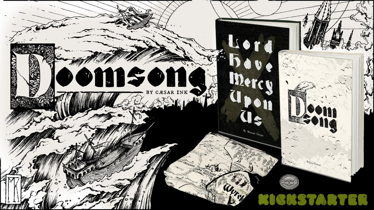 ontabletop's tweet photo. Get ready to dive into @caesarink's new tabletop roleplaying game #ttrpg that will be on Kickstarter soon! Find out more about #Doomsong here and watch out for more news ahead of the Kickstarter launch! https://t.co/QdB7xSoTRs https://t.co/vUVhJtGBJb