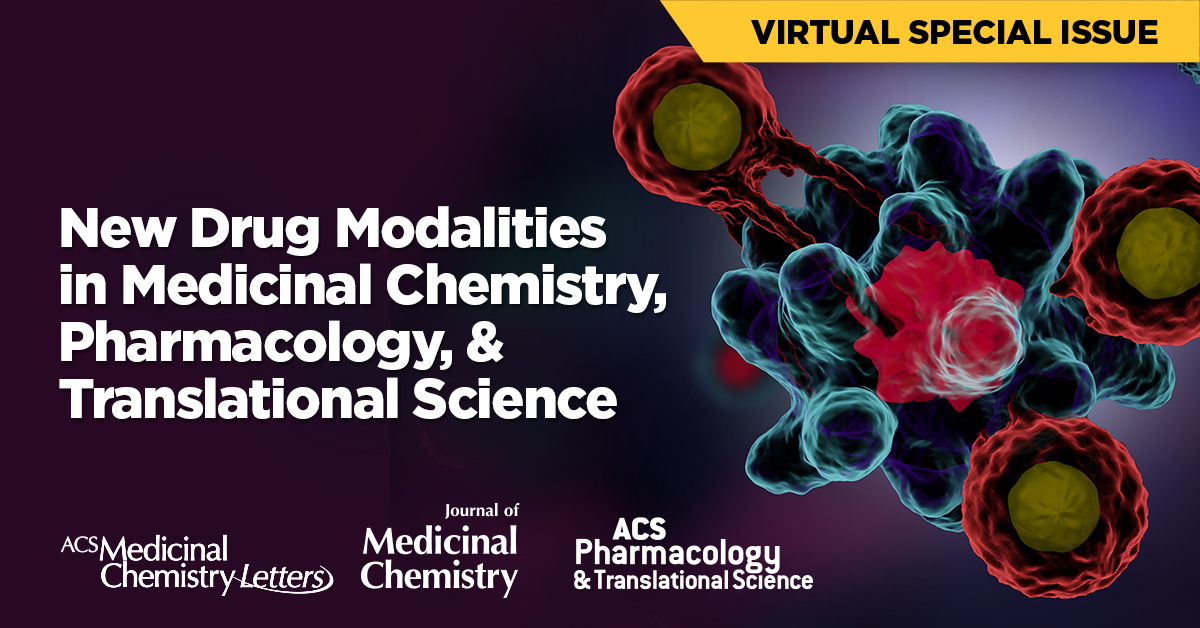 📢 Exciting new Virtual Special issue from #JMedChem, #ACSMedChemLett and #ACSPT ⬇ New Drug Modalities in Medicinal Chemistry, #Pharmacology, & #TranslationalScience Read the issue here ➡ go.acs.org/5LX