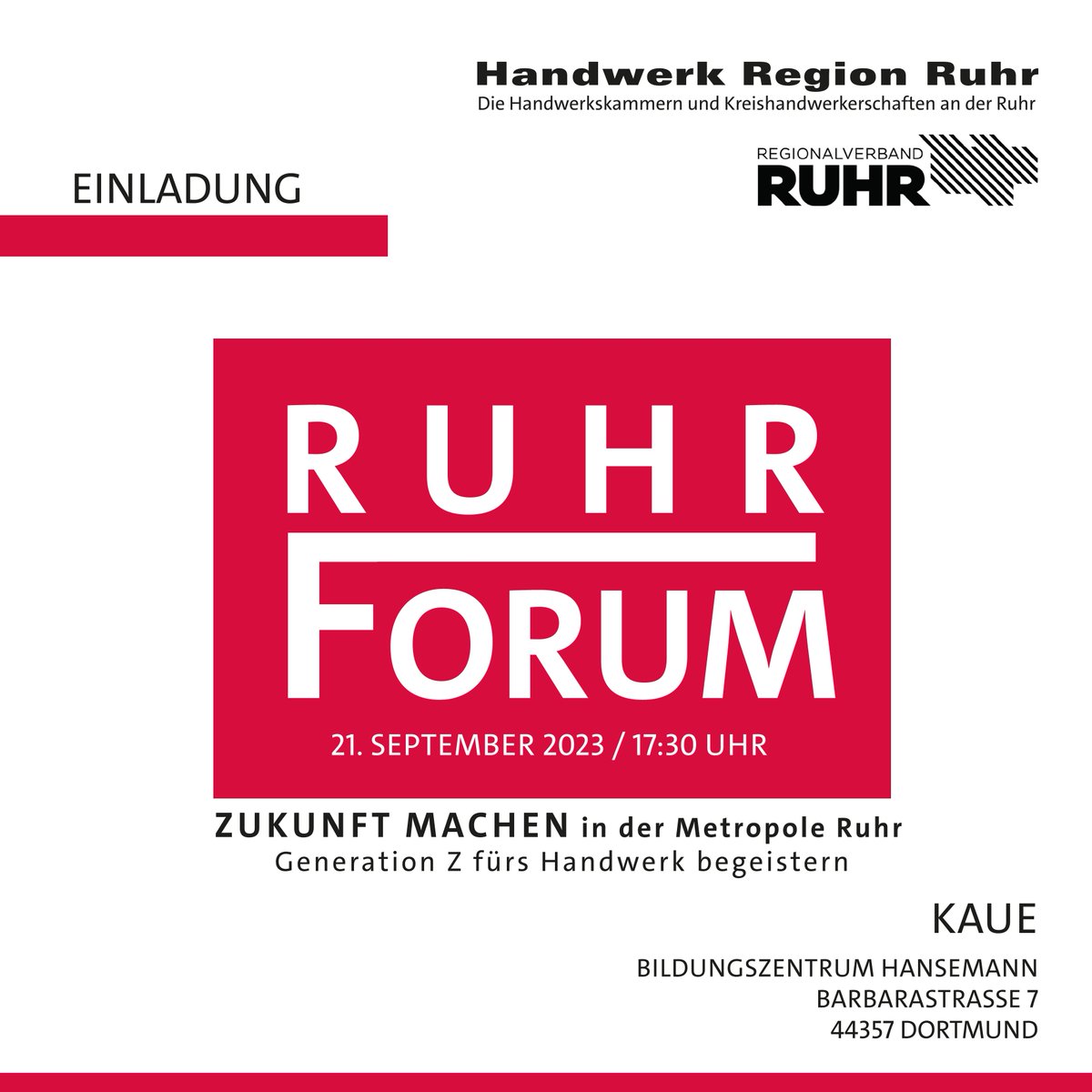 Wie ticken die jungen Leute heute? Mit dieser Frage muss sich Handwerksbetrieb zwangsläufig bei der Gewinnung von #Auszubildenden beschäftigen. Beim 5. Ruhr Forum ist dies das zentrale Thema - inklusive Impulsvortag. 
Infos &amp; Anmeldung: hwk-do.de/ruhr-forum/ 
#Handwerk #Zukunft
