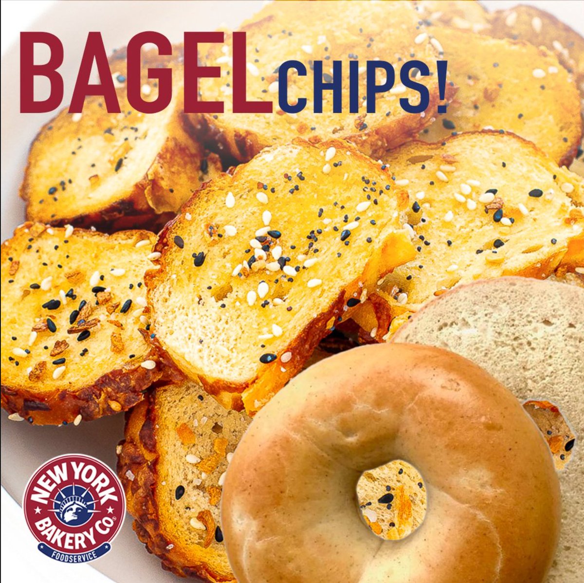 Bagels can be used for more than just breakfast sandwiches. Here's a fun and easy recipe you can make using New York Bakery Co. Bagels: Bagel Chips! 🥯