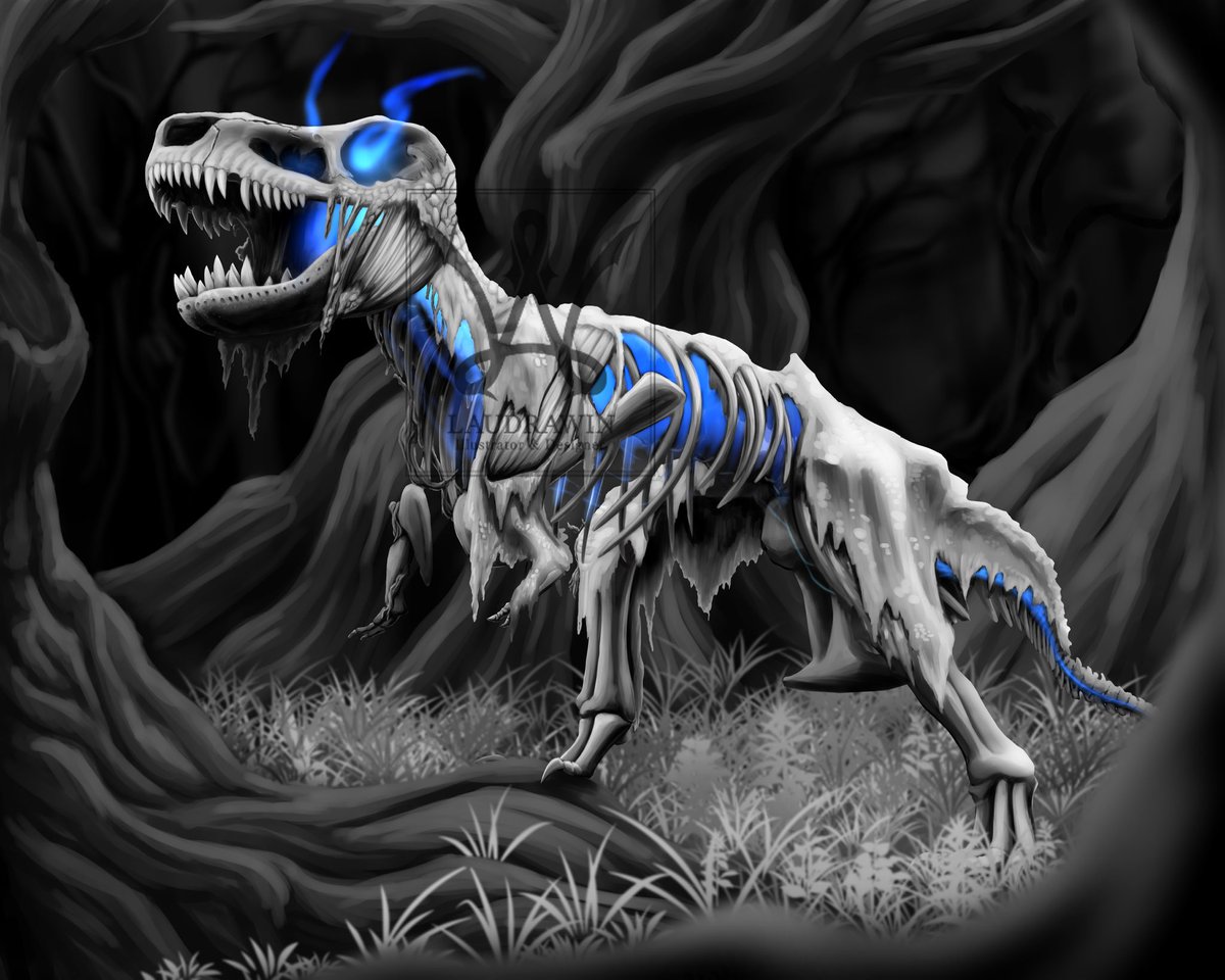 laudrawin's tweet image. Lich rex design and art for @CaptainzScourge 💙🩵💙

It took a while but I really enjoyed learning rex anatomy while working on this! Going straight to my portfolio for sure, I’m so proud! 🥰