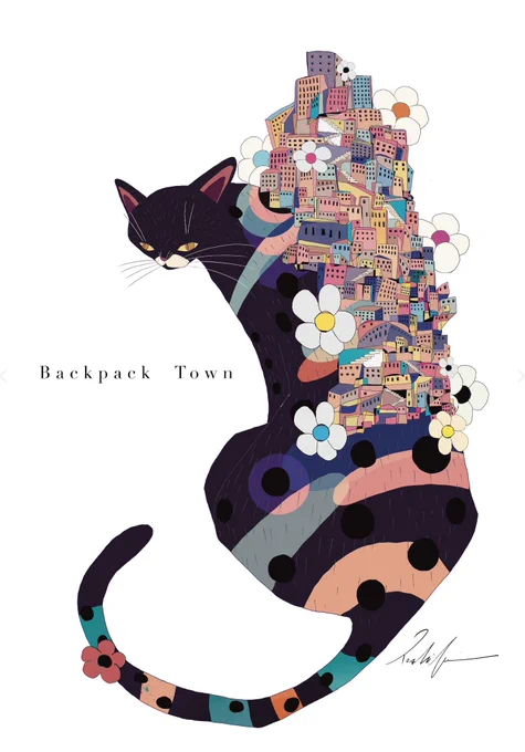 Backpack  Town  #世界ねこの日  にデオクレマシタ