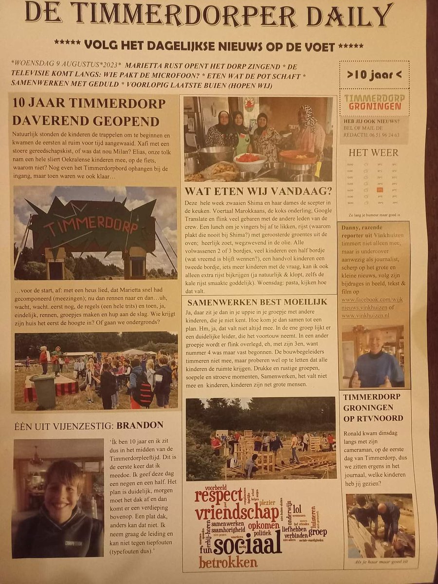 timmerdorp050's tweet photo. Gisteren toch echt begonnen, 10 jaar Timmerdorp, week 1, dag 1; lees er alles over in onze eigen: https://t.co/PZ8kiYddHF