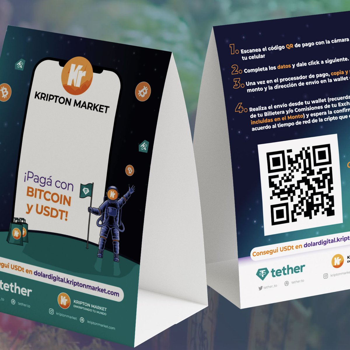 kripton_la's tweet photo. Paga con #USDT a través de nuestros QR de una forma rápida y sencilla 🤩
El uso de #Stablecoins proporcionan estabilidad y confianza en el proceso de transacciones.
Solo sigue estos 4 sencillos pasos que en #KriptonMarket desarrollamos como guía para ti 😉👇🏽 https://t.co/xIVIr9SlgK