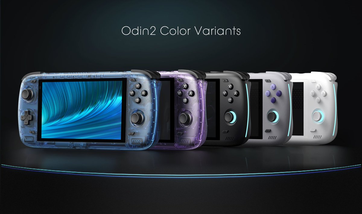 RetroHandhelds's tweet image. And there they are.. the Odin 2 colors

Clear Blue, Atomic Purple, SNES US, Black and White... Clear blue is clearly the best color here.