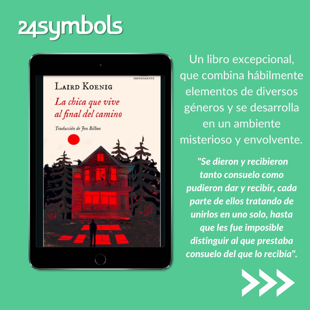24symbols_es's tweet photo. Los #libros que hemos leído en julio en 👉 https://t.co/8Y0OBCffOt
📲 NO TE PIERDO DE VISTA de #MariJungstedt
📲 LA CHICA QUE VIVE AL FINAL DEL CAMINO de #LairdKoenig
📲 GUERRA de #LouisFerdinandCéline
📲 UN CABALLERO A LA DERIVA de #HerbertClydeLewis
#leer #ebooks #amoleer https://t.co/cRrZQyvFqo