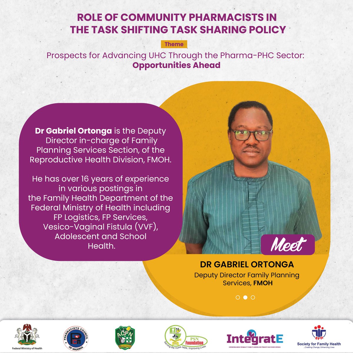 SFHNigeria's tweet photo. #SFHWEBSERIES
Meet our speakers!

Join us for this insightful webinar that discusses the potential for advancing Universal Health Coverage through the Pharma-PHC sector. 

Register Here: https://t.co/c4NuUPHGrU
🗓️Thursday 10th August, 2023
⏲️1:00pm - 2:30pm (WAT) https://t.co/p4a8G20qgi