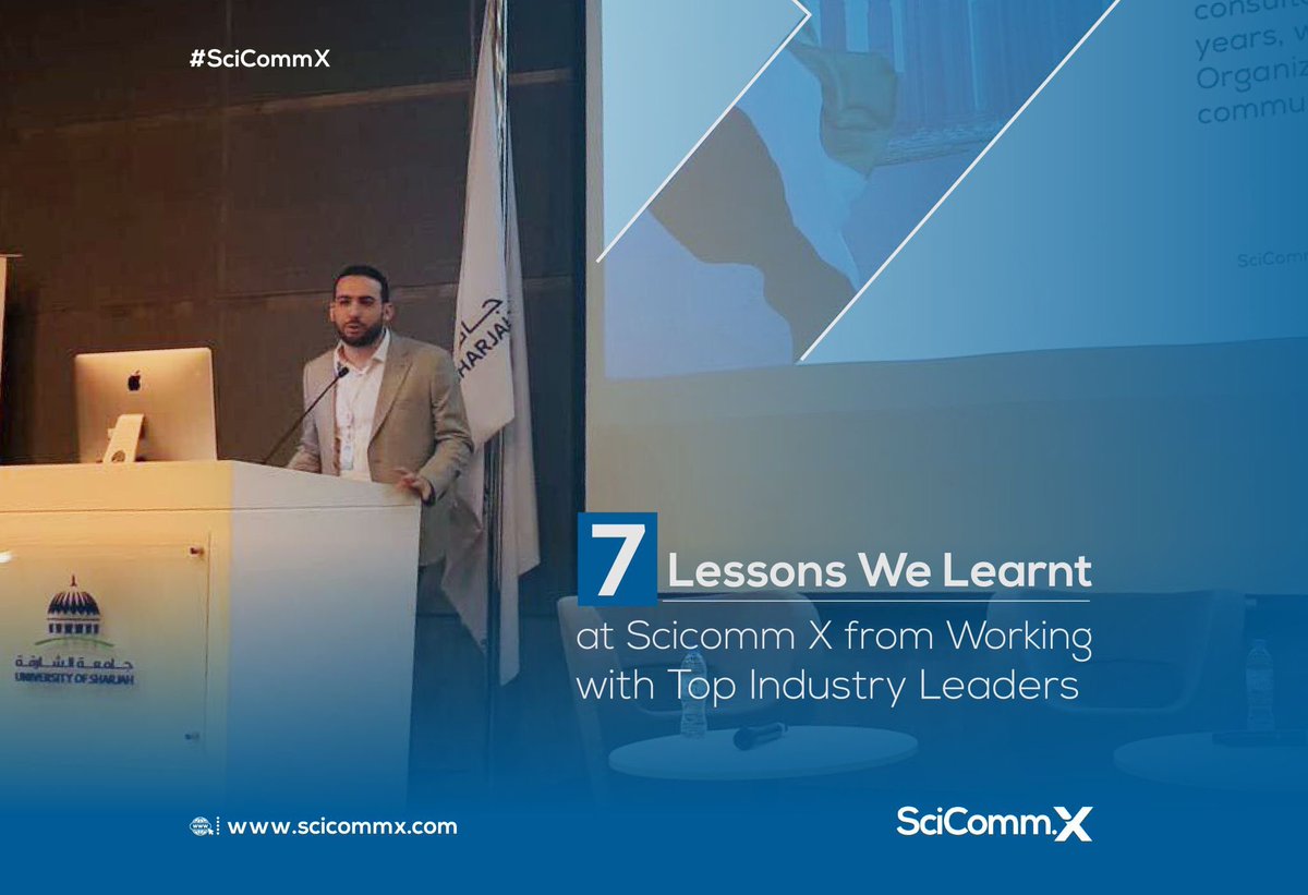 ScicommX's tweet photo. These are some of the lessons we've learned in our time in the industry, and it was an honour for our CEO, @SaadLotfey, to present them at the Arab Forum for Science Media and Communication 2023.
#sciencecommunication #SciCommX #AFSMC23 https://t.co/9RnivKgtUM