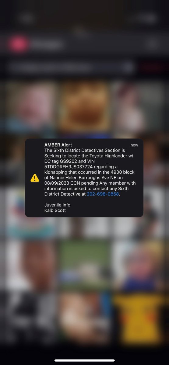 An AMBER Alert has now been issued for a 2-year-old boy taken when a Toyota Highlander was stolen in Northeast D.C. Here's what we know: wusa9.com/article/news/c…
