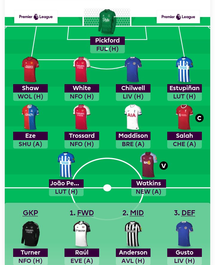 fanatics_2023's tweet photo. My first draft of the season
#fpl #FPLCommunity #fpltip https://t.co/mBm3nN6pfs