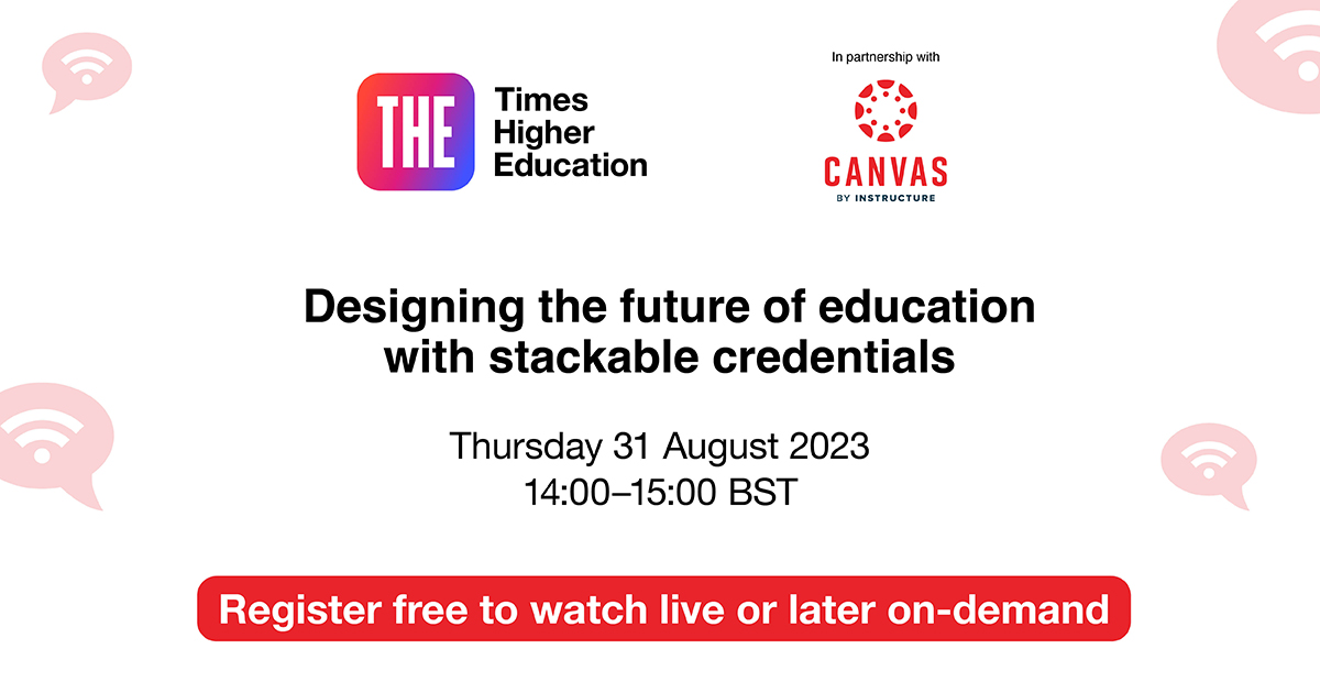 Discover how Cranfield University’s School of Management revolutionises learning with stackable programs. Join THE and @Canvas_by_Inst as we bring together experts to share insights on stackable credentials. 🔗Find out more and register for FREE: bit.ly/3Qy7bjV #webinar