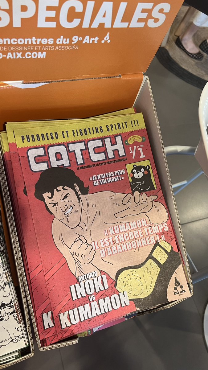 CelianVarini's tweet image. Magazine gratos à l’office du tourisme de Aix en Provence.  
Kamoulox. 
#inoki #puroresu #catch