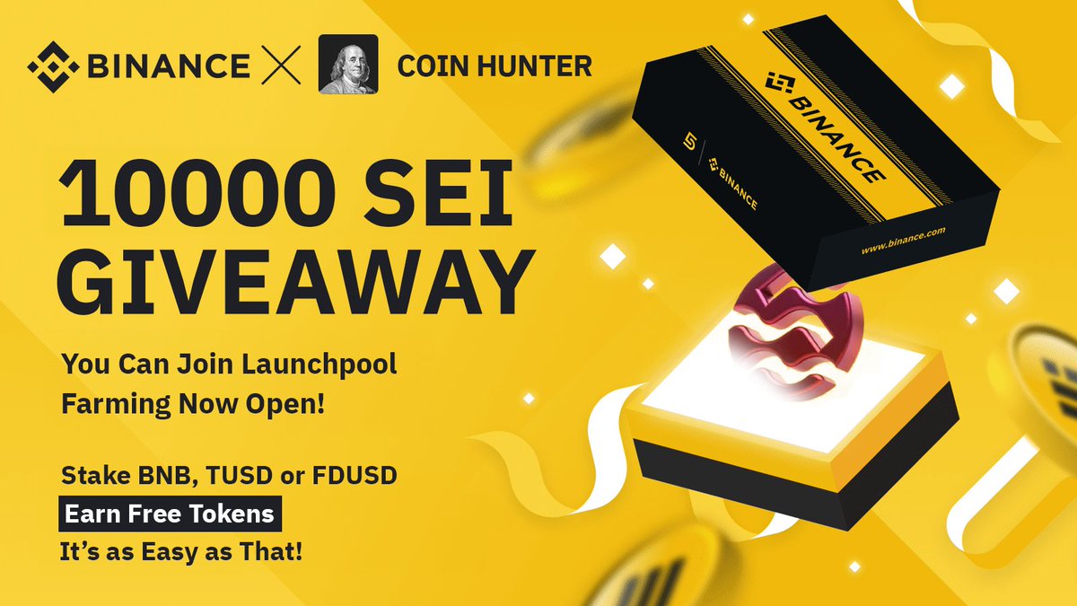🎉 10000 SEI GIVEAWAY

Yorum &amp; Beğeni yapan 100 takipçime 10.000 $SEI dağıtıyorum.🤯Sınır yok!

🧑‍🌾 $BNB, $TUSD, veya $FDUSD ile Binance LP'de bedava SEI kazanabilirsiniz!
launchpad.binance.com/en/viewall/lp

🌟$200 Veren Özel Davetiye
binance.com/en/activity/re…

Special thanks to <a href="/cz_binance/">CZ 🔶 BNB</a>