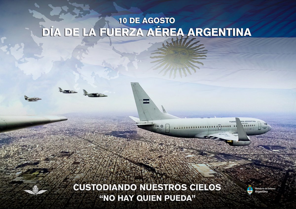 FuerzaAerea_Arg's tweet photo. Comenzamos a palpitar el Día de la #FAA✈️🇦🇷 con este afiche alusivo que rinde homenaje a los custodios de nuestros cielos, a nuestros veteranos e integrantes de esta enorme Fuerza que no se detiene #CustodiosDeNuestrosCielos #NoHayQuienPueda #OrgulloDePertenecer https://t.co/jVZGWd4Xdo