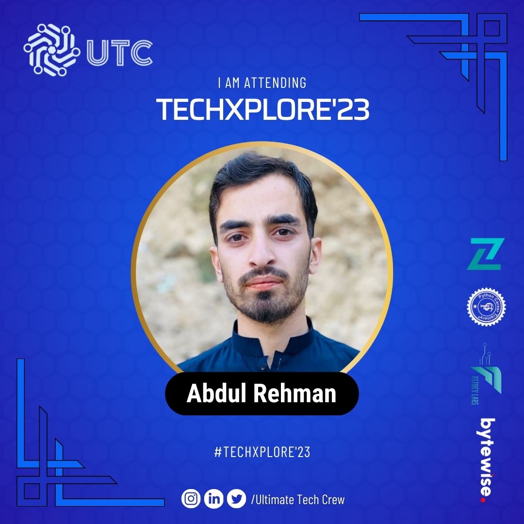 devabdulrehman's tweet image. I&apos;m attending the TechXplore23 event by @utc_connect.
Register yourself here:
lnkd.in/dVMqixep

From 11-13 August on @MicrosoftTeams 

@github @GitHubEducation @bytewiseltd @fastdev @DevHub

#TechXplore23 #UTC #UltimateTechCrew #swags