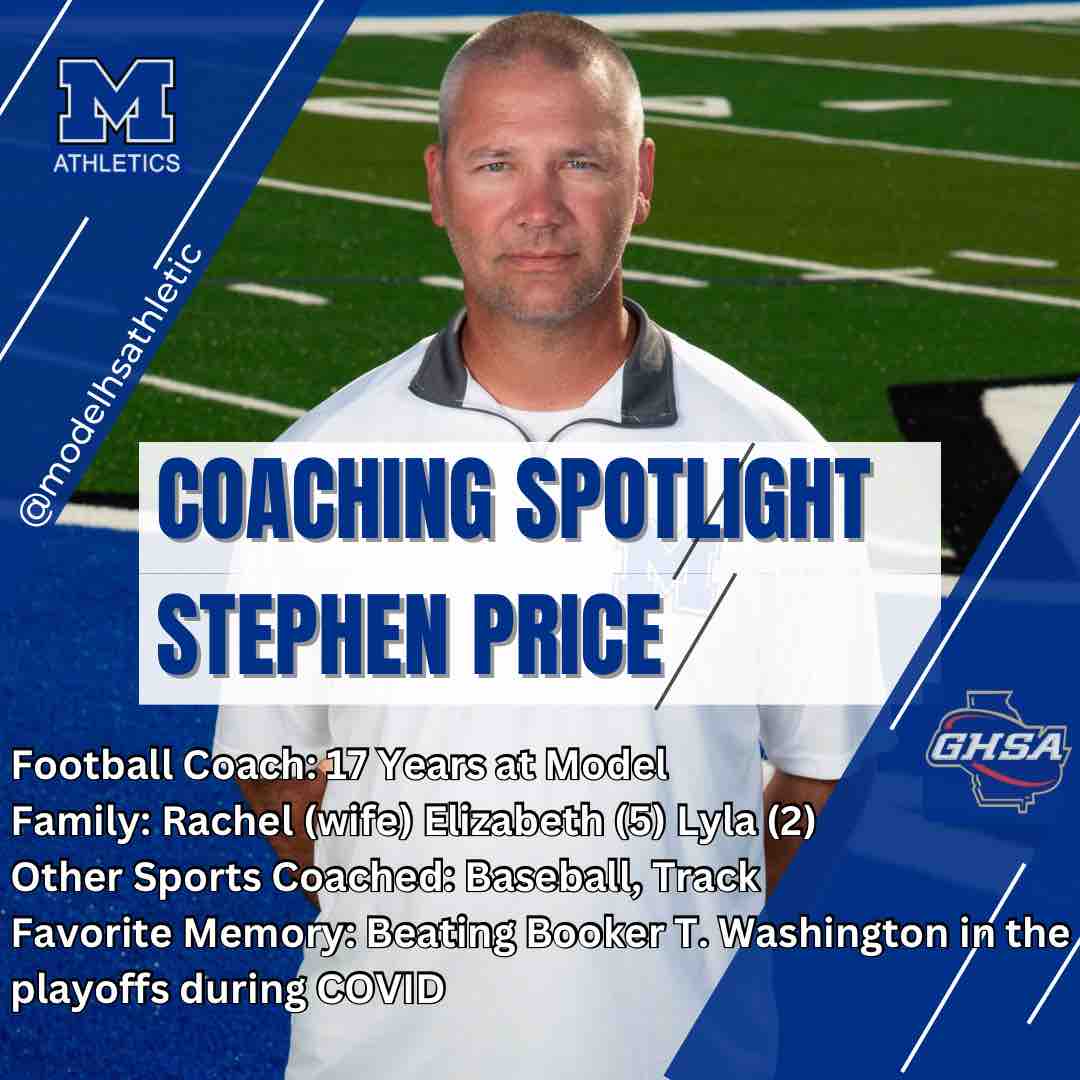 Introducing our next football coach, Stephen Price, who coaches fullbacks on offense and helps in the secondary on defense. Coach Price is a Model Alumnus, who played football when he was in HS. 

📸: Classic Impressions Portrait Studio