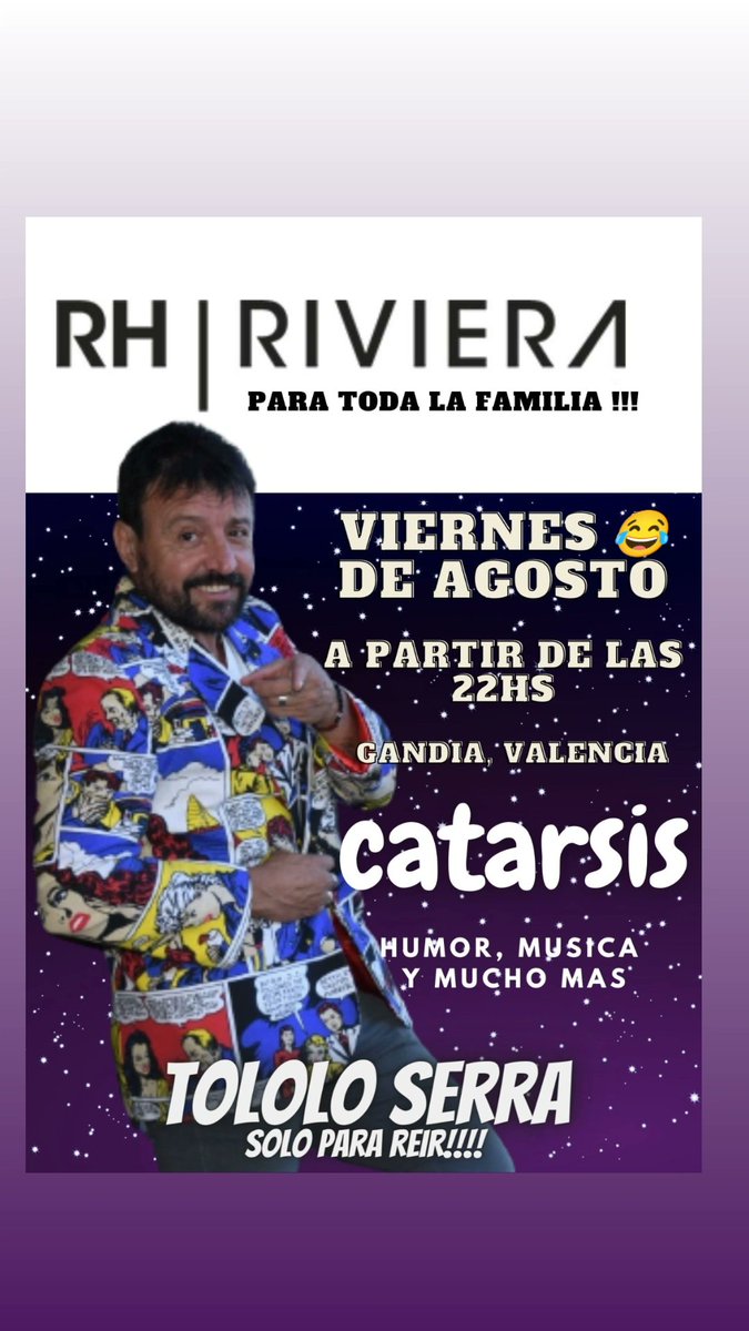 anda a reír!! viernes 22 horas, hotel RH riviera de gandia. <a href="/hotelesrh/">Hoteles RH</a>