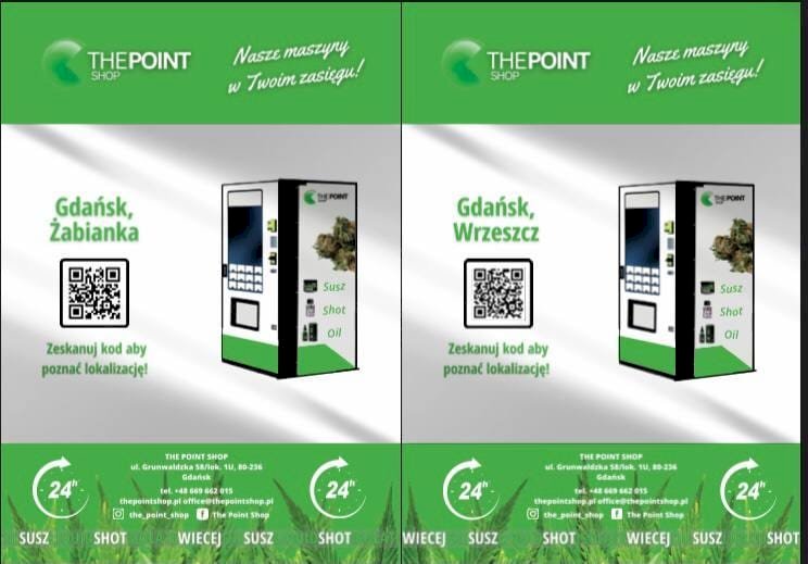 The_Point_Shop's tweet photo. Nasze produkty CBD są wciąż dostępne w automatach! 😊 Odwiedź Żabiankę i Wrzeszcz w Gdańsku, aby je znaleźć.

Podziel się tym postem ze znajomymi, którzy szukają naturalnych rozwiązań!

#CBDautomaty https://t.co/DsDh0X1V8C