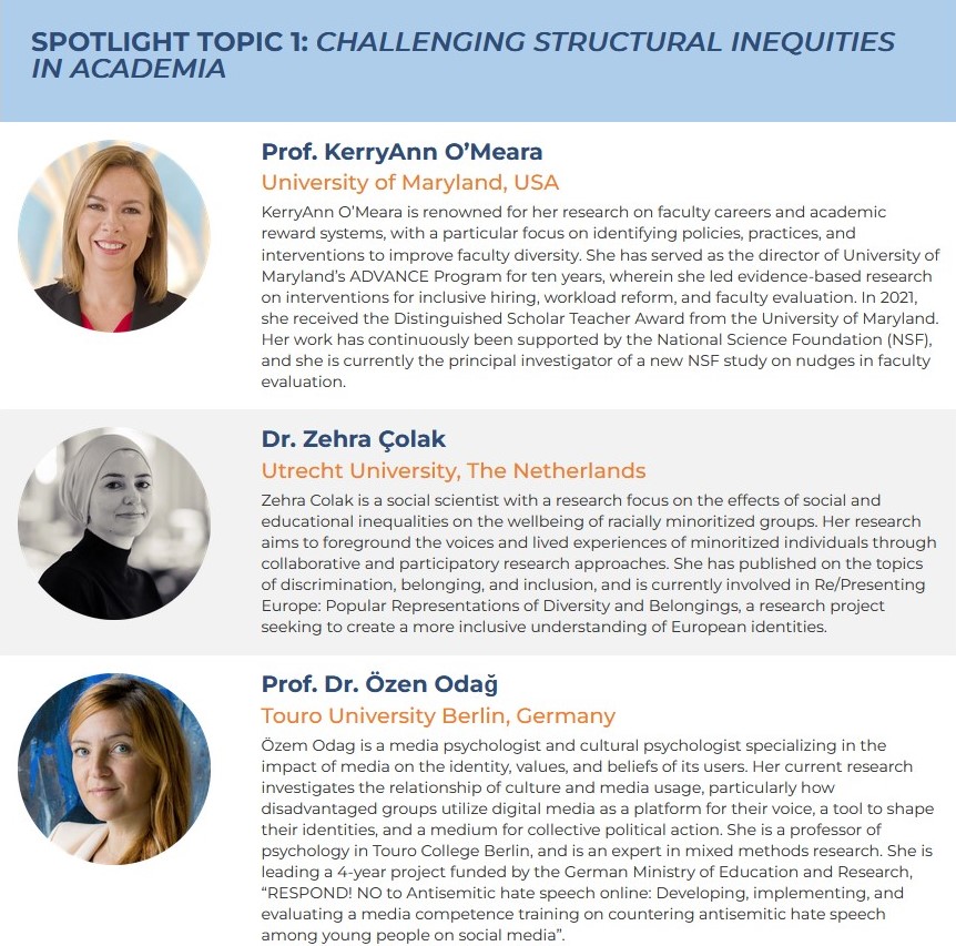 EduPsy_CS's tweet photo. Only two more weeks until #CDME23! Get ready for exciting spotlight talks, such as "Challenging Structural Inequities in Academia" with Prof. KerryAnn O’Meara, @fzehracolk, and Prof. Özen Odağ. https://t.co/cB1DHJsFf5