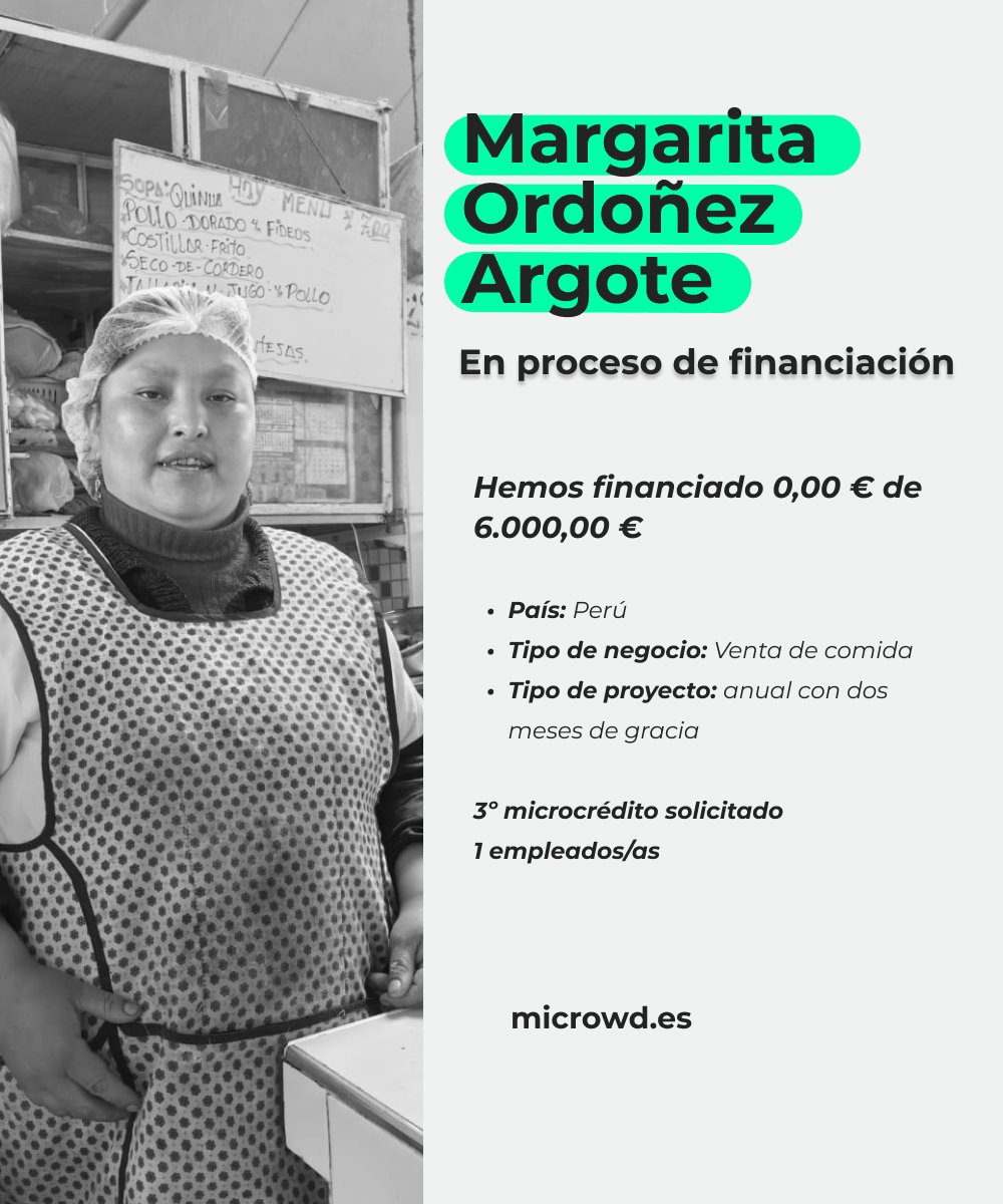 mi_crowd's tweet image. 🇵🇪Te presentamos a Margarita y su tienda en Perú:

🥒Un negocio de venta de comida.

📈Completa tu cartera de inversión financiando este y otros proyectos rentables de #MujeresExtraordinarias en en pocos clics:

microwd.es

#microwd #economiasocial